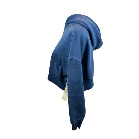 Ladies Brand New Forever 21 with Purpose Blue Cropped Hoodie Size Small - Picture 5 of 11